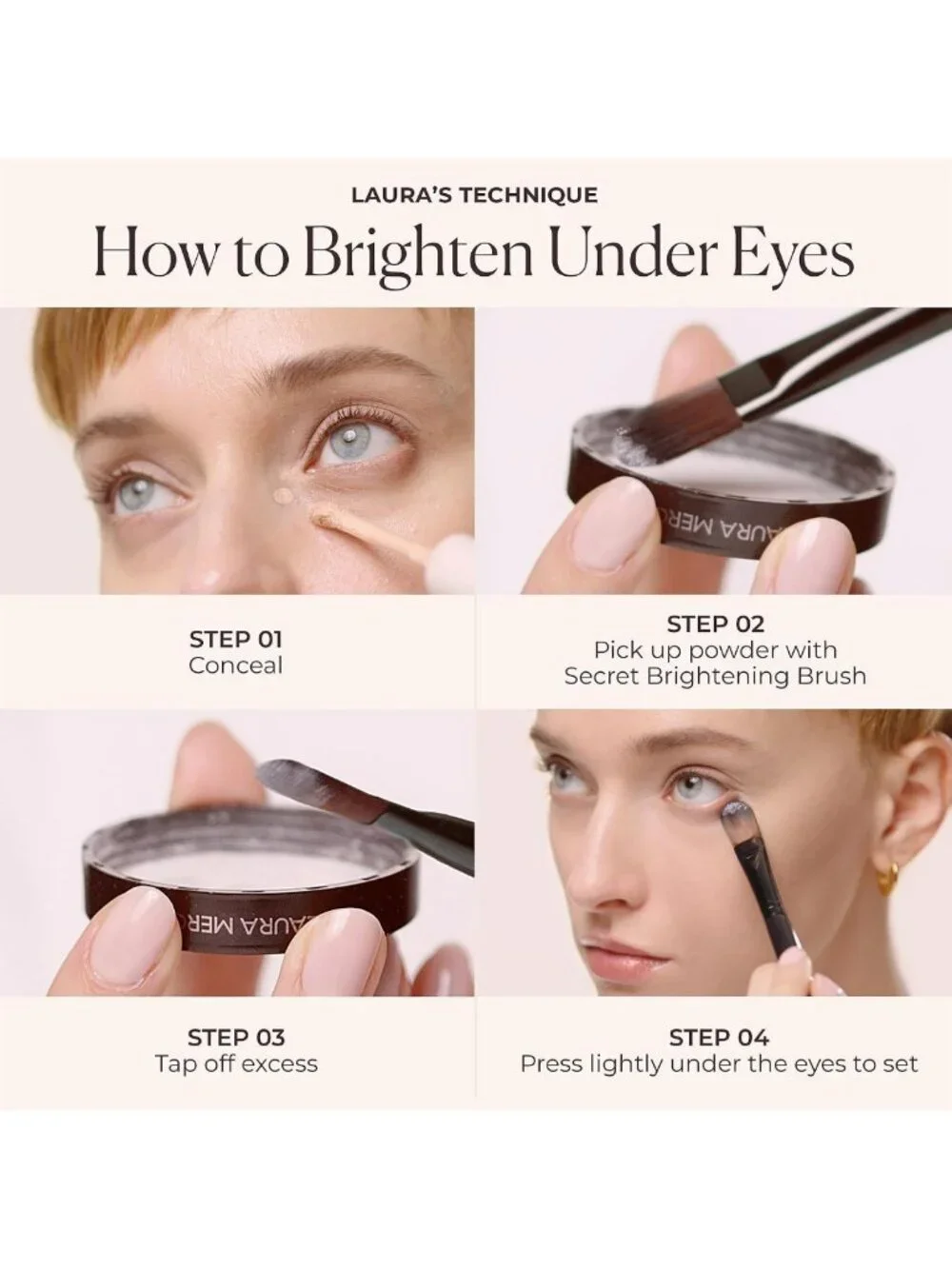 Brightening Under-Eye Loose Setting Powder - Peach & Pink Pigments, Color